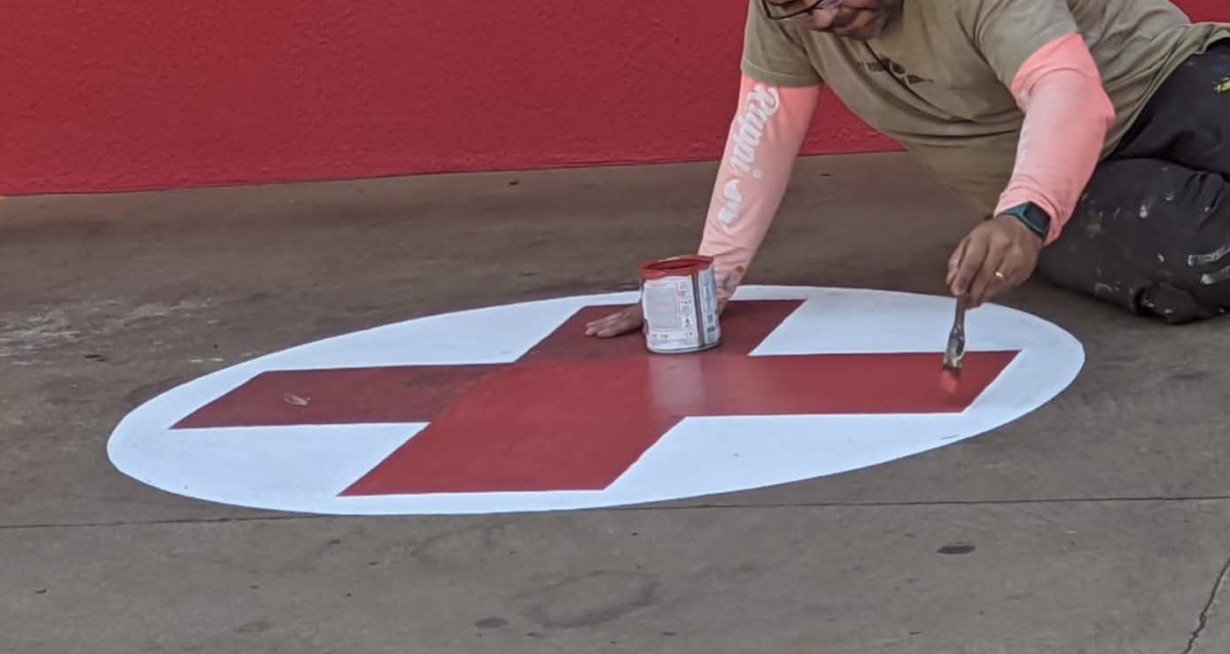 Letra Vermelha - Sinalização